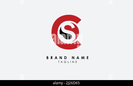 Alphabet letters Initials Monogram logo CS, SC, C and S Stock Vector