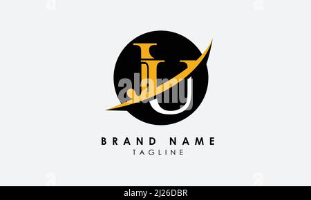 Alphabet letters Initials Monogram logo JU, UJ, J and U Stock Vector