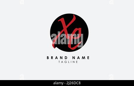 Alphabet letters Initials Monogram logo xe, ex, x and e Stock Vector