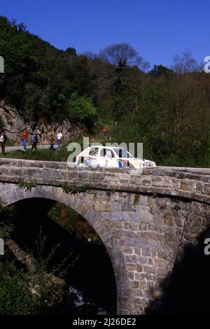 Ari Vatanen (FIN) Terry Harryman (GBR) Peugeot 205 Turbo 16 GrB Peugeot Talbot Sport Stock Photo