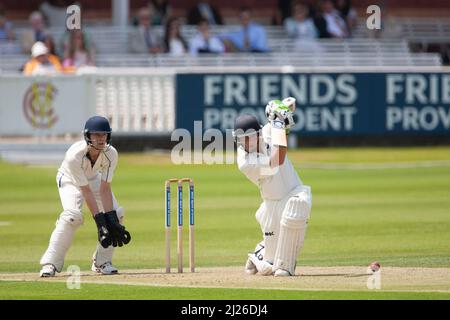 General action during the annual Eton v Harrow cricket match at Lords. Picture by James Boardman Stock Photo