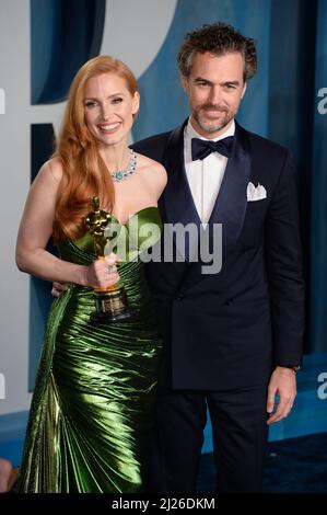Gian Luca Passi de Preposulo and Jessica Chastain on the red carpet at