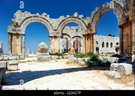 Syria. Church of Saint Simeon Stylites Stock Photo