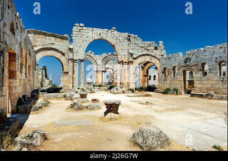 Syria. Church of Saint Simeon Stylites Stock Photo