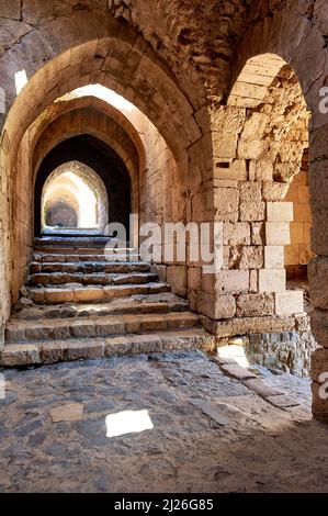 Syria. Krak des Chevaliers crusaders castle Stock Photo