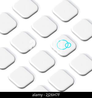 App Icon Mockup Vector Template Presentation Angle Stock Vector