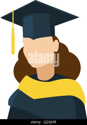 woman student graduation with uniform Stock Vector Image & Art - Alamy