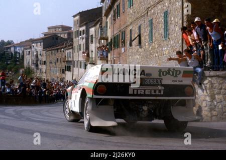 Dario Cerrato (ITA) Giuseppe Geppi Cerri (ITA) Lancia Rally 037 GrB Jolly Club Totip Stock Photo