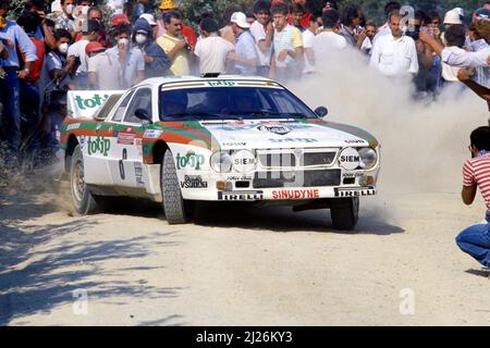 Dario Cerrato (ITA) Giuseppe Geppi Cerri (ITA) Lancia Rally 037 GrB Jolly Club Totip Stock Photo