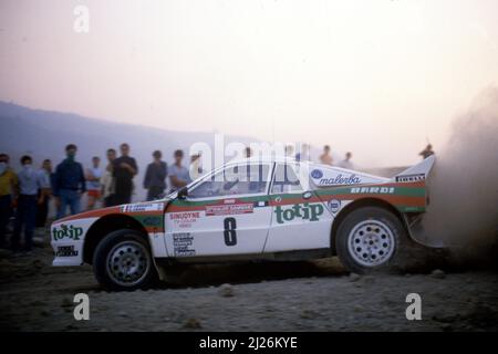 Dario Cerrato (ITA) Giuseppe Geppi Cerri (ITA) Lancia Rally 037 GrB Jolly Club Totip Stock Photo