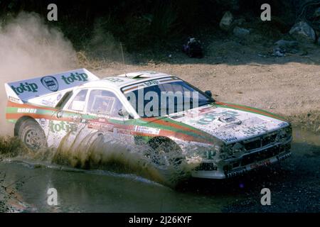 Dario Cerrato (ITA) Giuseppe Geppi Cerri (ITA) Lancia Rally 037 GrB Jolly Club Totip Stock Photo