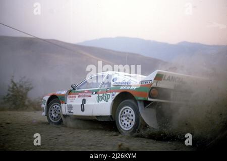 Dario Cerrato (ITA) Giuseppe Geppi Cerri (ITA) Lancia Rally 037 GrB Jolly Club Totip Stock Photo