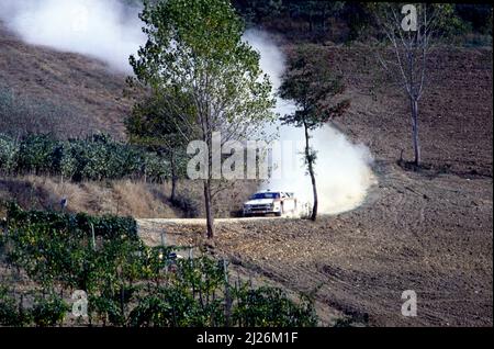 Dario Cerrato (ITA) Giuseppe Geppi Cerri (ITA) Lancia Rally 037 GrB Jolly Club Totip Stock Photo