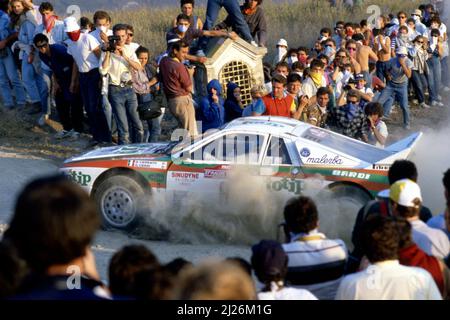 Dario Cerrato (ITA) Giuseppe Geppi Cerri (ITA) Lancia Rally 037 GrB Jolly Club Totip Stock Photo