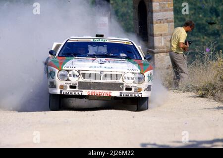 Dario Cerrato (ITA) Giuseppe Geppi Cerri (ITA) Lancia Rally 037 GrB Jolly Club Totip Stock Photo