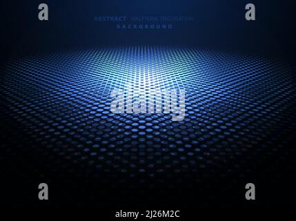 Abstract tech design of halftone decoration template. Design overlapping artwork background. Illustration vector Stock Vector