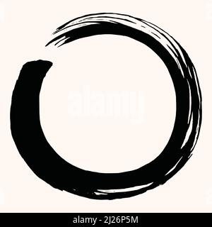 Enso Zen Circle Brush Stroke Logo Vector Illustration Icon Design Stock Vector