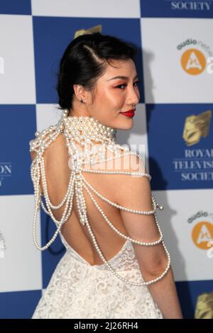 Choreographer Nancy Xu arriving for the Royal Television Society Programme Awards at the Grosvenor House In Mayfair, London, UK Stock Photo