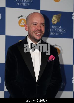 Actor Tom Allen arriving for the Royal Television Society Programme Awards at the Grosvenor House In Mayfair, London, UK Stock Photo