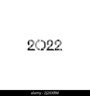 2022 and Circle Arrows logo or icon design Stock Vector