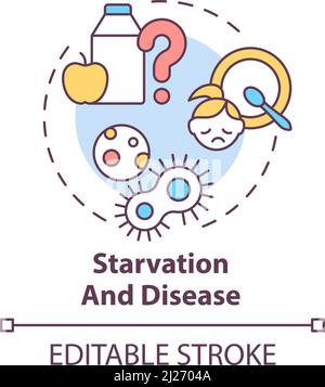 Starvation crisis icon outline vector. Food distress. Agricultural ...