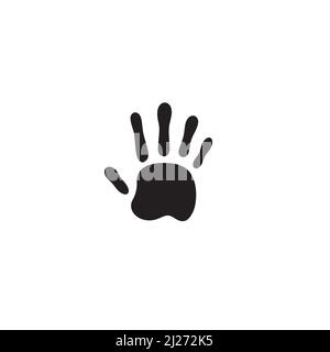 Hand Print logo or icon design Stock Vector