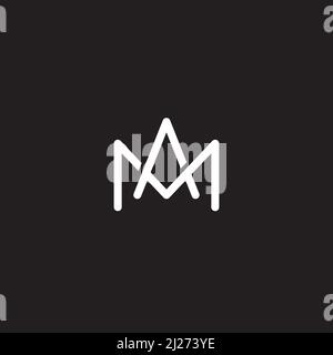 Letter AM or MA logo or icon design Stock Vector