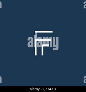 Letter FF logo or icon design Stock Vector