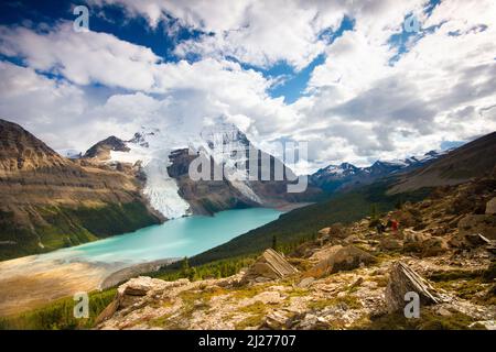 Mount Robson and Berg Lake - British Columbia, Canada Stock Photo