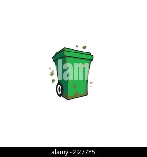 Trash Bin logo or icon design Stock Vector