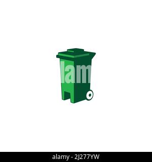 Trash Bin logo or icon design Stock Vector