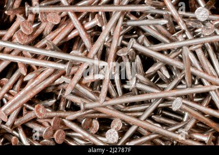 Nails on a table Stock Photo