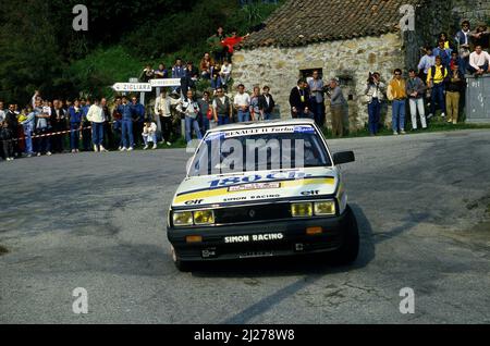 1/43 1987 RALLY DES  GARRIGUES ALAIN OREILLE-SYLVIE... Renault 11 TURBO 