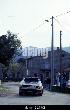 Henri Toivonen (FIN) Sergio Cresto (USA) Lancia Delta S4 GrB Martini Racing Stock Photo