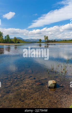 Wise Een Tarn on Colthouse Heights near Windermere in Cumbria Stock Photo