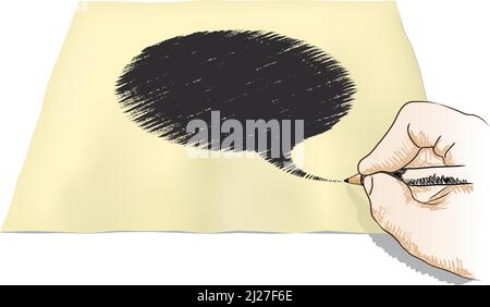 Hand draws cartoon cloud, vector illustration Stock Vector