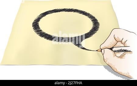 Hand draws cartoon cloud, vector illustration Stock Vector