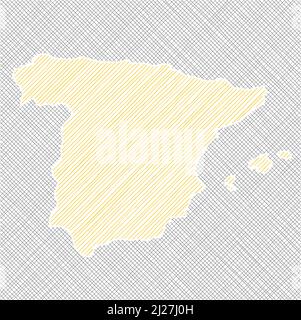 Map of Spain, vector design. Stock Vector