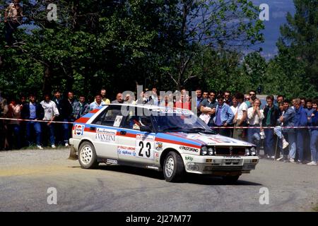 Chantal Galli (CH) Michela Marangoni (ITA) Lancia Delta HF 4WD GrN Jolly Club Pepsi Stock Photo