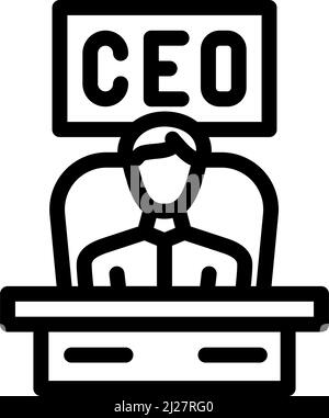 mug boss line icon vector illustration Stock Vector Image & Art - Alamy