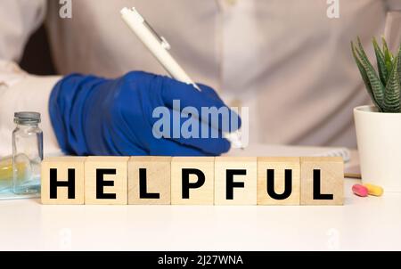 dice forming the word HELP, medical concept Stock Photo