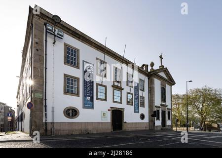 Porto, Portugal. March 2022. External view of the Lusofona University palace in the city center Stock Photo