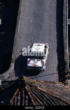 Juha Kankkunen (FIN) Juha Piironen (FIN) Lancia Delta HF 4WD GrA Martini Lancia Stock Photo