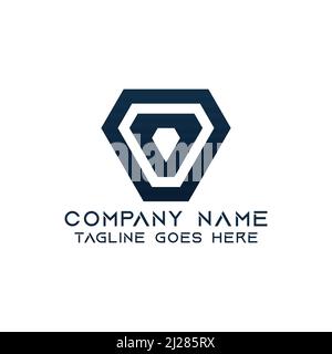 Diamond logo design template. This logo is very suitable for any kind of business or industry that is engaged in any field. Stock Vector