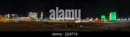 Laughlin, USA - March 6, 2019: night view of the gambling city Laughlin. Laughlin was named for Don Laughlin, an Owatonna, Minnesota, native who purch Stock Photo