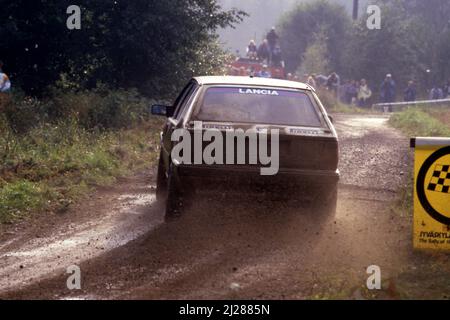 Juha Kankkunen (FIN) Juha Piironen (FIN) Lancia Delta HF 4WD GrA Martini Lancia Stock Photo