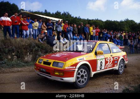 Didier Auriol (FRA) Bernard Occelli (FRA) Ford Sierra RS Cosworth GrA 33 Export Ford France Stock Photo