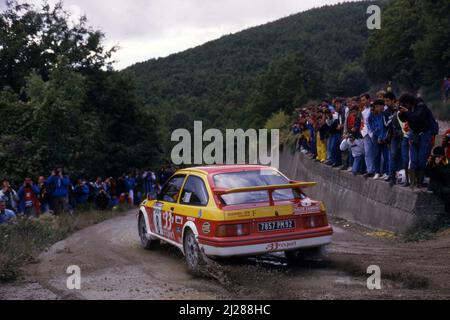 Didier Auriol (FRA) Bernard Occelli (FRA) Ford Sierra RS Cosworth GrA 33 Export Ford France Stock Photo