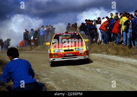 Didier Auriol (FRA) Bernard Occelli (FRA) Ford Sierra RS Cosworth GrA 33 Export Ford France Stock Photo