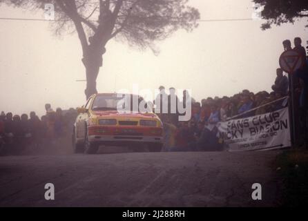 Didier Auriol (FRA) Bernard Occelli (FRA) Ford Sierra RS Cosworth GrA 33 Export Ford France Stock Photo